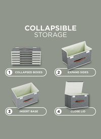 5PC Collapsible Storage Box with Lid