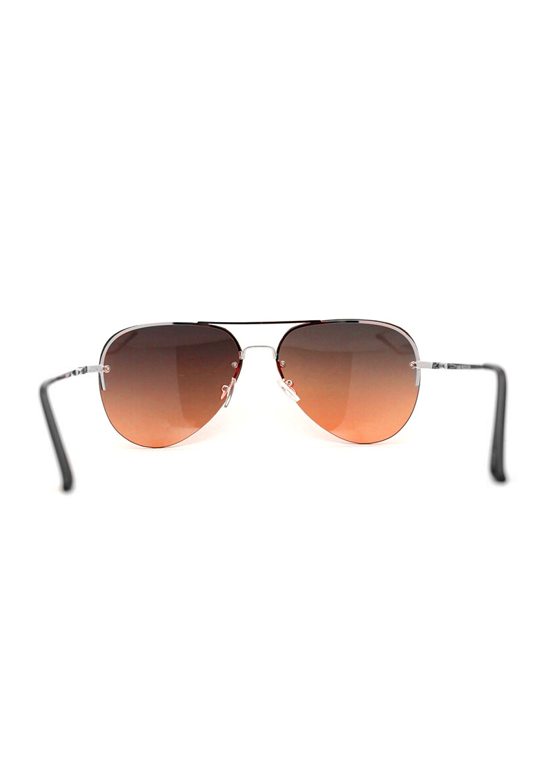 Half rim aviator sunglasses deals