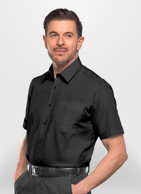 MENS POPLIN SHORT SLEEVE SHIRT 