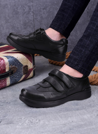 Mens Soft Leather Double Touch fastening 