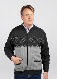 Marl Knit Zip Front Cardigan 
