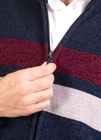 Samuel Horizontal Striped Chenille Zippe 