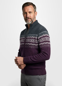Contrast Chenille Zip Cardigan Contrast Chenille Zip Cardigan