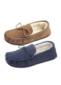 Wool Mix Thermal Lining Moccasin Slipper Wool Mix Thermal Lining Moccasin Slipper
