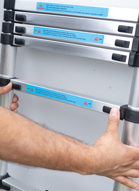 2m Aluminium Strong Reach - X - Pro Telescopic Ladder