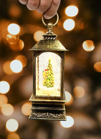 Spinning USB Santa Glitter Lantern