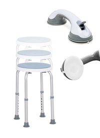 360 Rotating Shower Bath Stool & Easy Grip