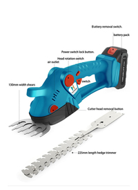2 In 1 Cordless Shrub and Grass Shear 2 In 1 Cordless Shrub and Grass Shear