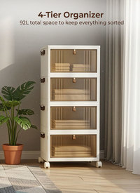 Plastic Stackable Storage Boxes & Wheels
