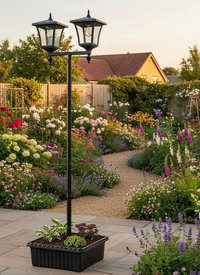 Solar Security Light With Planter Base