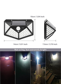 SOLAR POWERED MOTION SENSOR WALL SECURITY LIGHT
