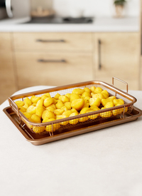 2 in 1 Copper Infused Mesh Rack with Baking Tray