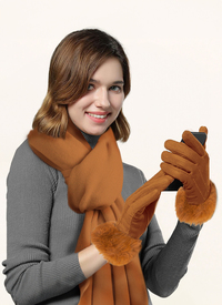 Ladies Glove With Free Scarf 