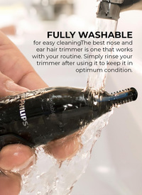 Philips Series 3000 Wet & Dry Nose, Ear & Eyebrow Trimmer Black