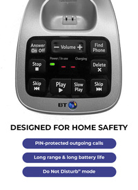 BT 4600 Cordless Phone with Answering Machine & Call Blocking