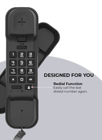 Alcatel T06 Compact Corded Phone Black