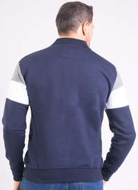 3 Buttoned Stripe Fleece Lined Polo 