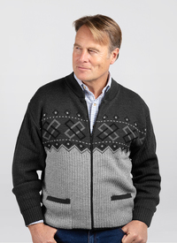 Marl Knit Zip Front Cardigan 