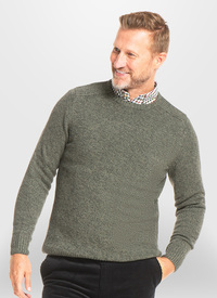 Marl Effect Crewneck Jumper with Ribbed 