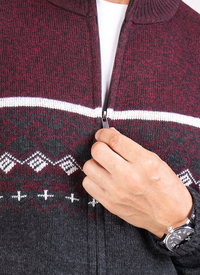 Norfolk Fleece Lined Jacquard Zipper 