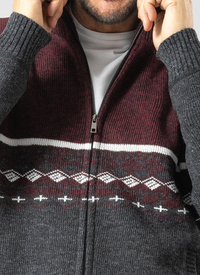 Norfolk Fleece-Lined Jacquard Zipper Norfolk Fleece-Lined Jacquard Zipper