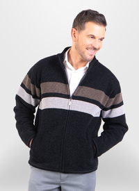 Samuel Horizontal Striped Chenille Zippe 