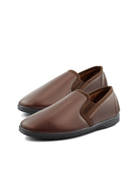 Faux Leather Look Slippers 