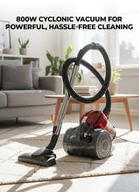 800w Bagless Corded Cyclone Vacuum - Red 800w Bagless Corded Cyclone Vacuum - Red
