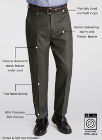 REGULAR FIT PIN STRIPE TROUSERS 