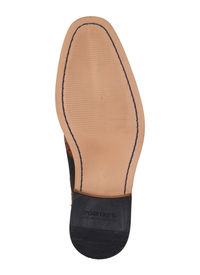 Tan Leather/Checked Brogue Oxford Shoe 