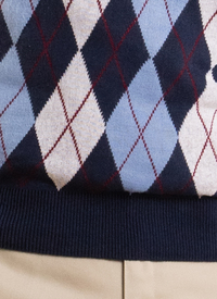 ARGYLE PATTERN SLEEVELESS TOP 