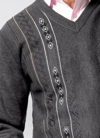 Diamond Pattern V Neck Jumper 