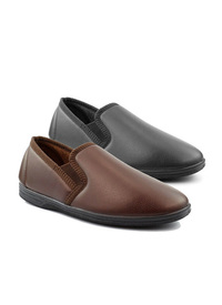 Faux Leather Look Slippers 