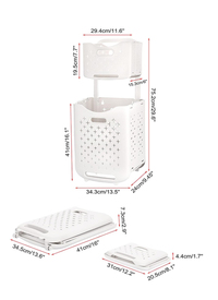 Multi Use 2 Tier Laundry Pull Basket With Wheel