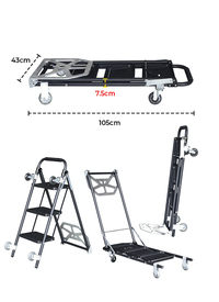 Homelya 4-in-1 MultiPurpose Utility Cart & Step Ladder Homelya 4-in-1 MultiPurpose Utility Cart & Step Ladder