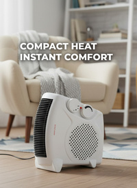 2000W UPRIGHT FLAT FAN HEATER